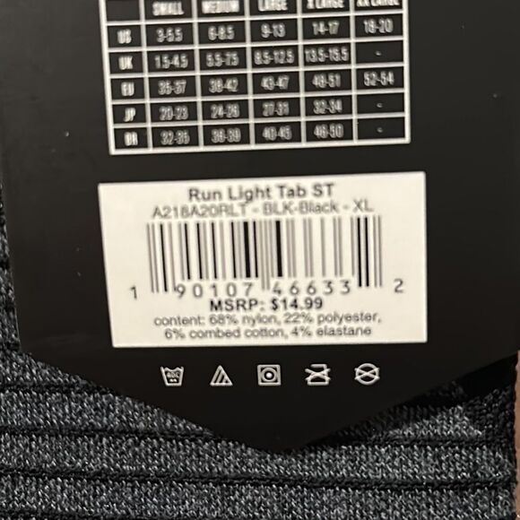 STANCE PERFORMANCE TAB HEIGHT SIZE X LARGE IN BLACK Run Light Tab ST NWT - Picture 6 of 6